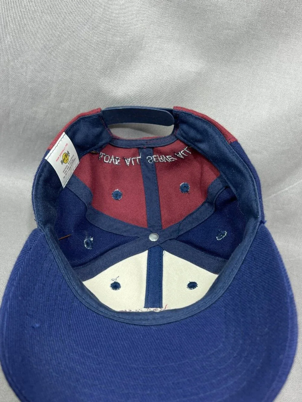 Hard Rock Cafe Orlando Florida Snapback Guitar Hat Pin Adjustable Colorblock Cap